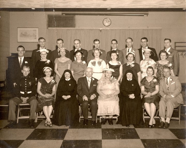 John and Anna Gura with children and spouses on February 3, 1958