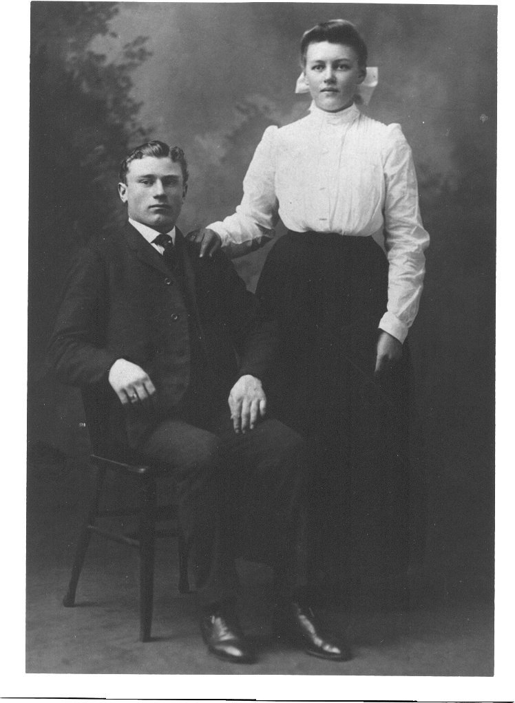 John Michael Gura and Anna Marie Lucas wedding portrait, February 3, 1908